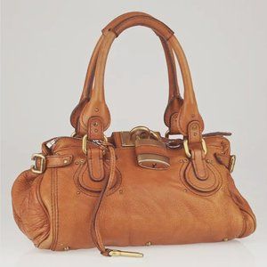 Chloé Brown Leather Paddington Medium Satchel Bag